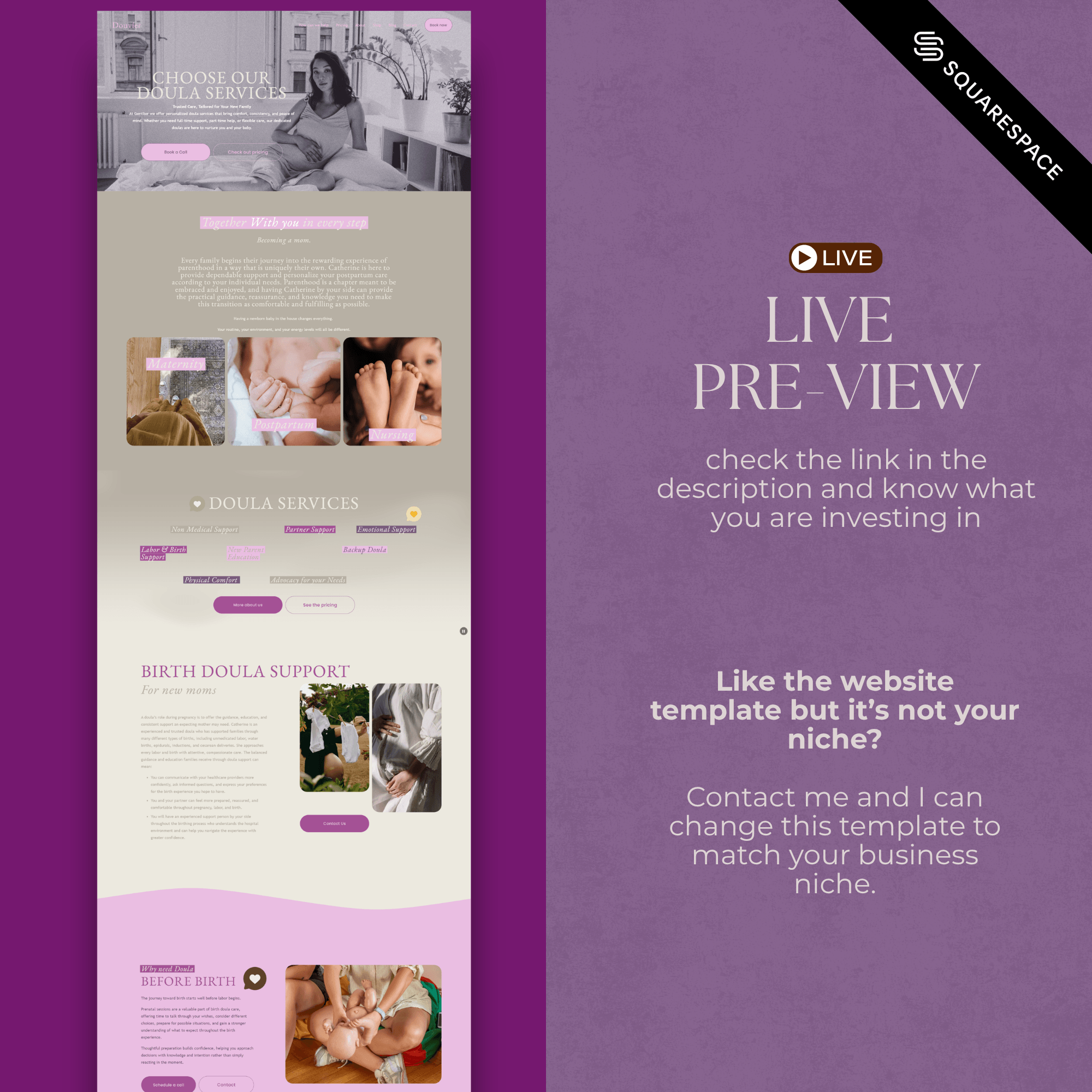 Doula & Pregnancy Ultrasound Website Template | Squarespace 7.1 - Image 8