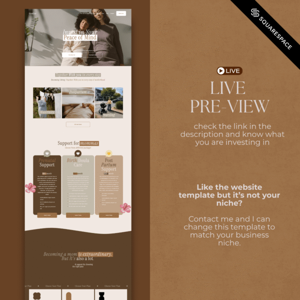 Sonographer & Pregnancy Ultrasound Website Template | Squarespace 7.1