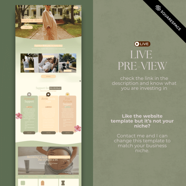 Birth Worker & Childbirth Educator Website Template | Squarespace 7.1